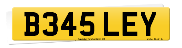 Registration number B345 LEY